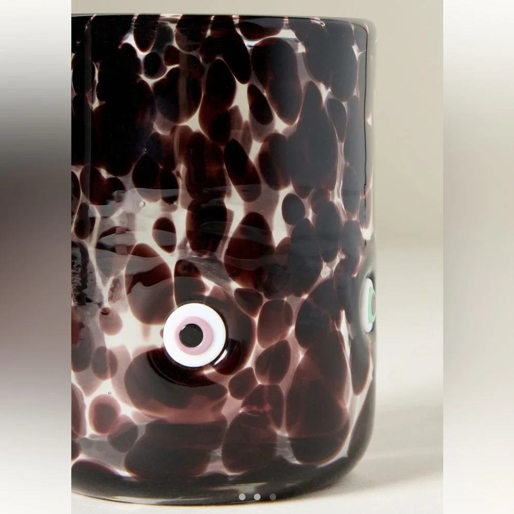 NWT Anthropologie Mystic Icon Juice Glass Tortoiseshell Glass Evil Eye SOLD OUT - Picture 3 of 5